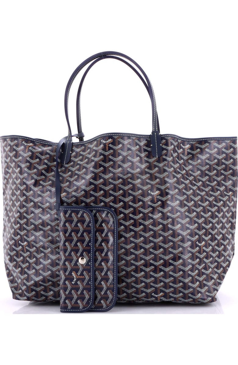 Pre-Owned Goyard Saint Louis Tote Coated Canvas GM, Alternate, color, Blue