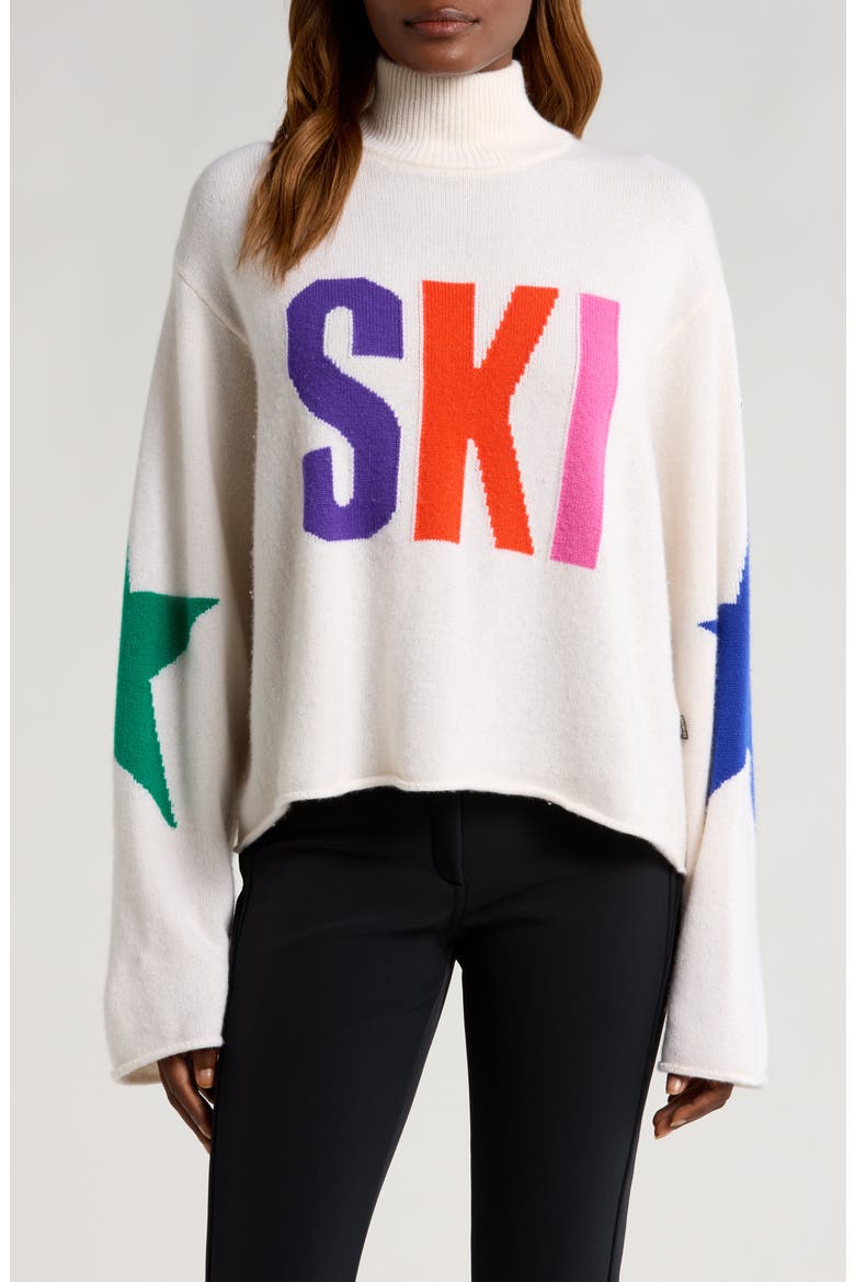 Calore Ski Merino Wool & Cashmere Sweater, Main, color, WHITE