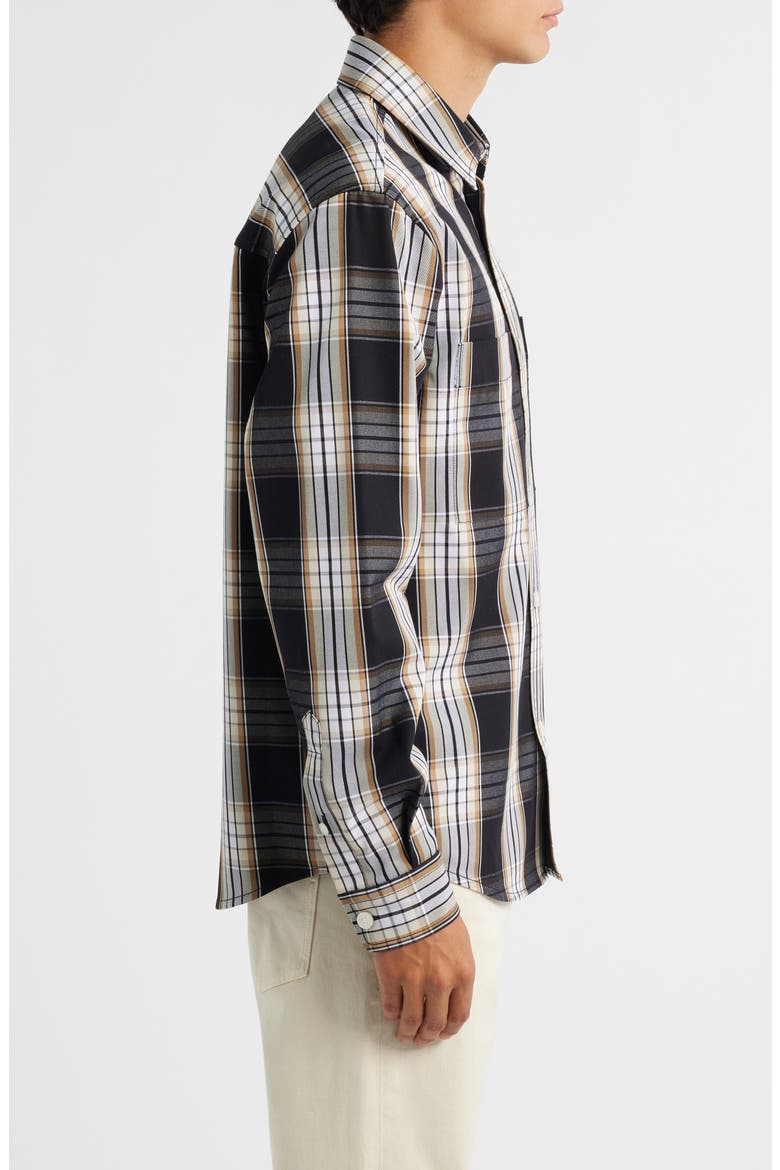 Owen Plaid Button-Up Shirt, Alternate, color, MEDIUM BEIGE