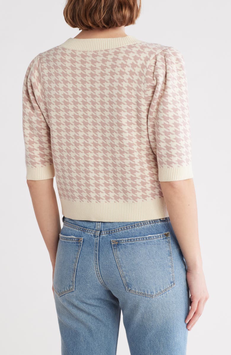 Vigoss Houndstooth Cardigan Sweater, Alternate, color,