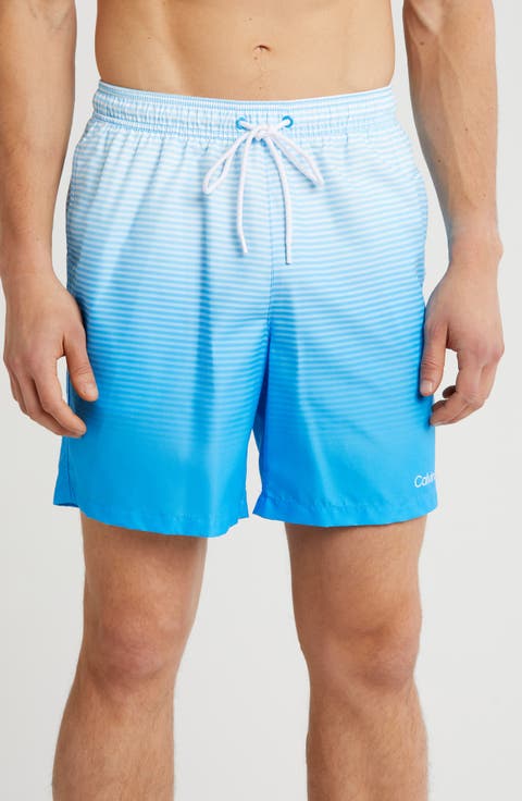 Gradient Stripe Swim Trunks