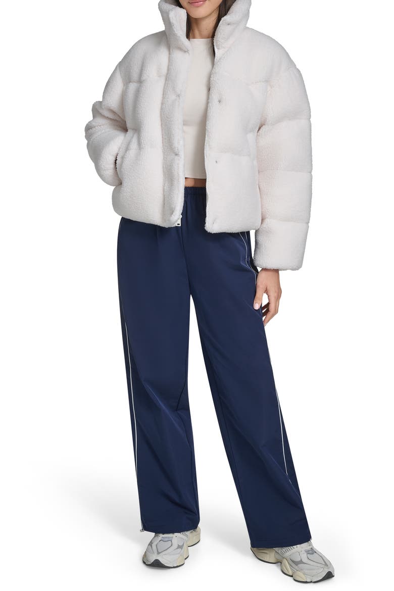 Western Faux Shearling Puffer Jacket, Alternate, color, CREAM
