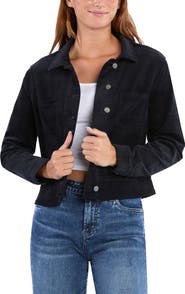 Wash Lab Denim Crop Cord Jacket