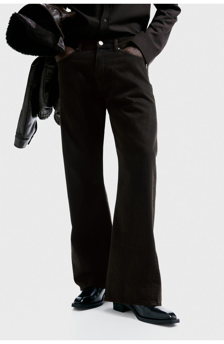H&M Relaxed Bootcut Jeans, Alternate, color, Denim Brown