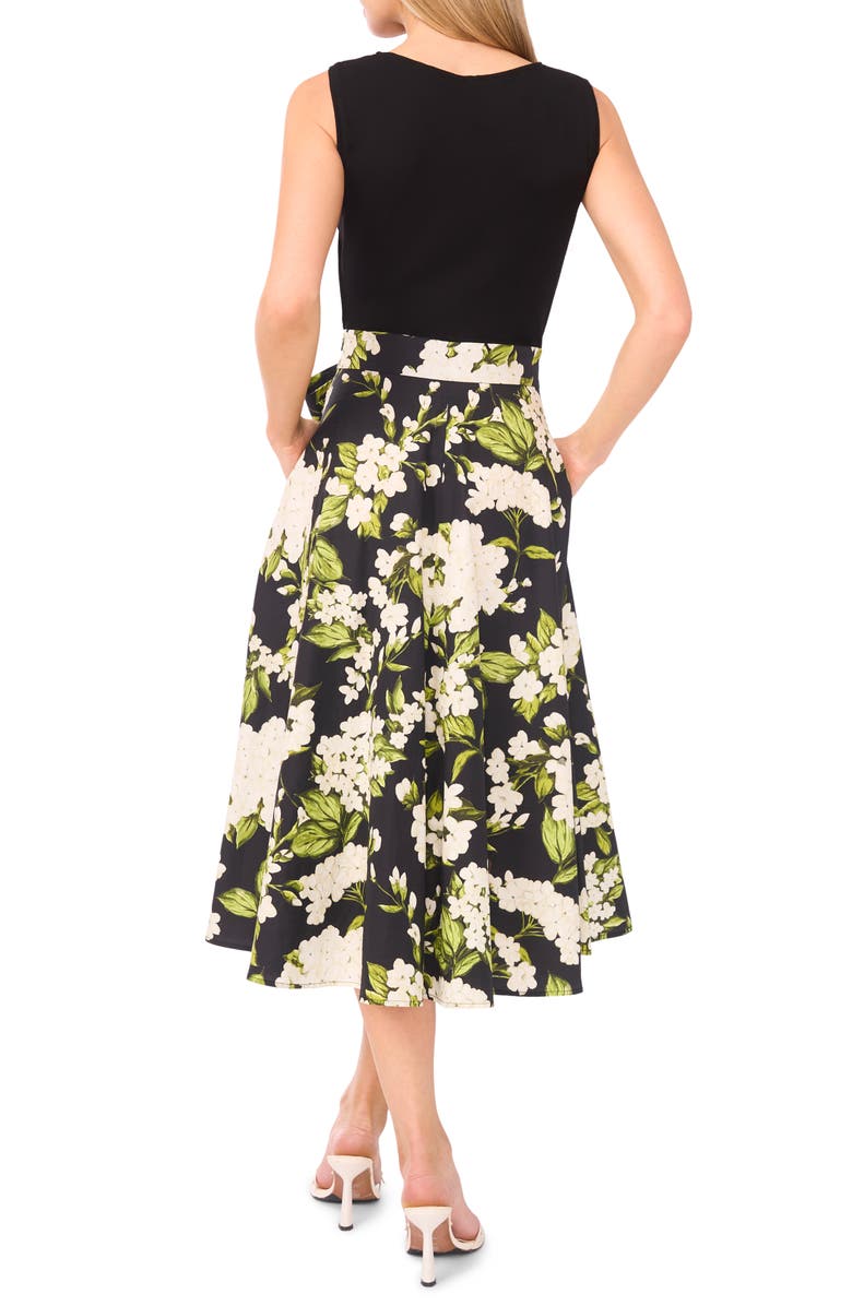 Ted Baker Sabrina Mixed Media Sleeveless Cotton Midi Dress, Alternate, color,