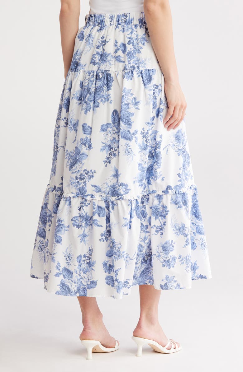 ELIE ELIE TAHARI Poplin Tiered Maxi Skirt, Alternate, color, 