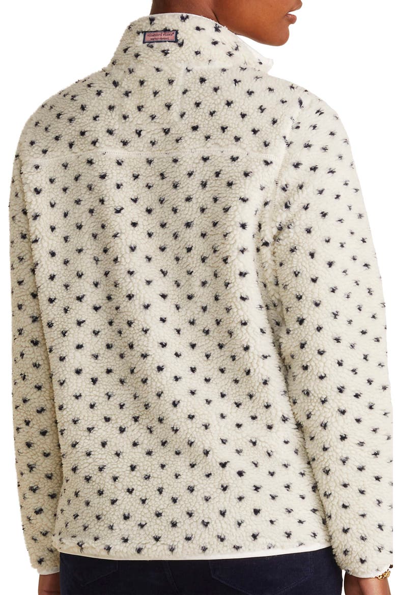 Bird's Eye High Pile Fleece Half-Zip Pullover, Alternate, color, MARSHMALLOW
