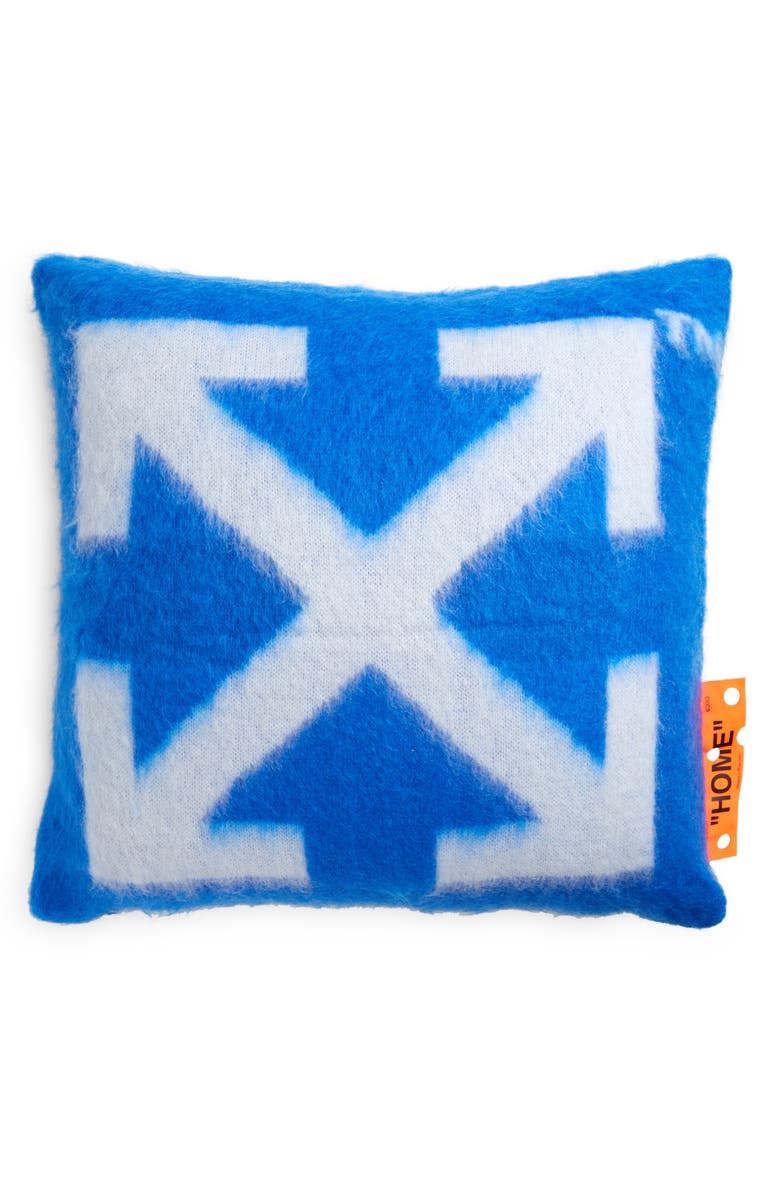 Off-White Arrow Brushed Big Accent Pillow, Alternate, color, 