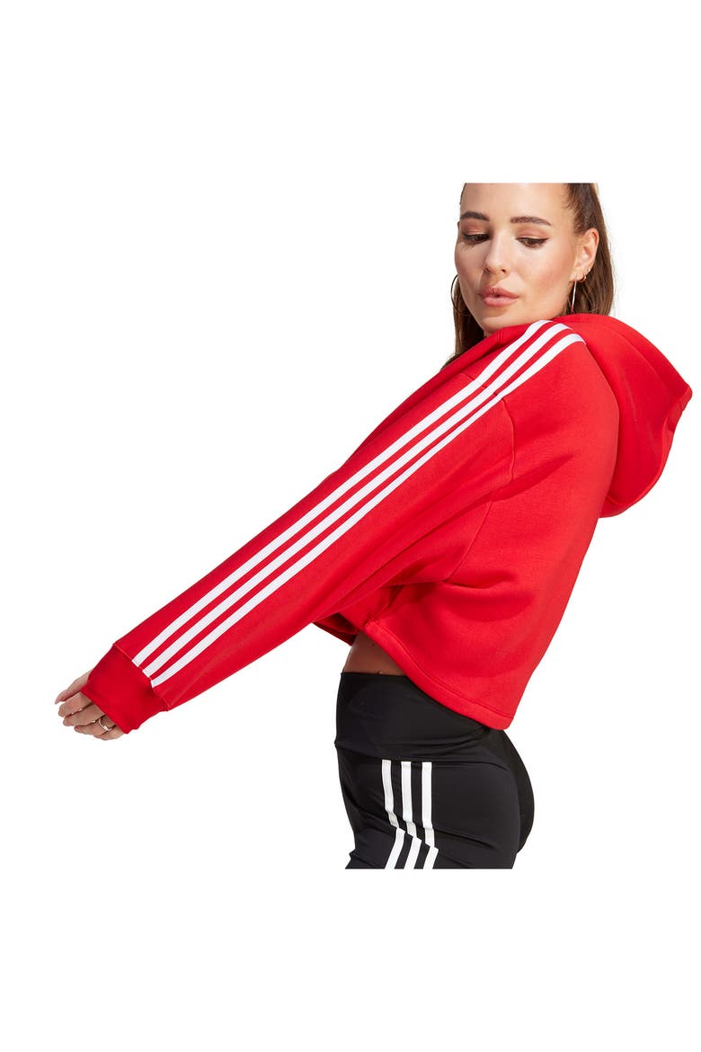 Classic Crop Hoodie, Alternate, color, BETTER SCARLET