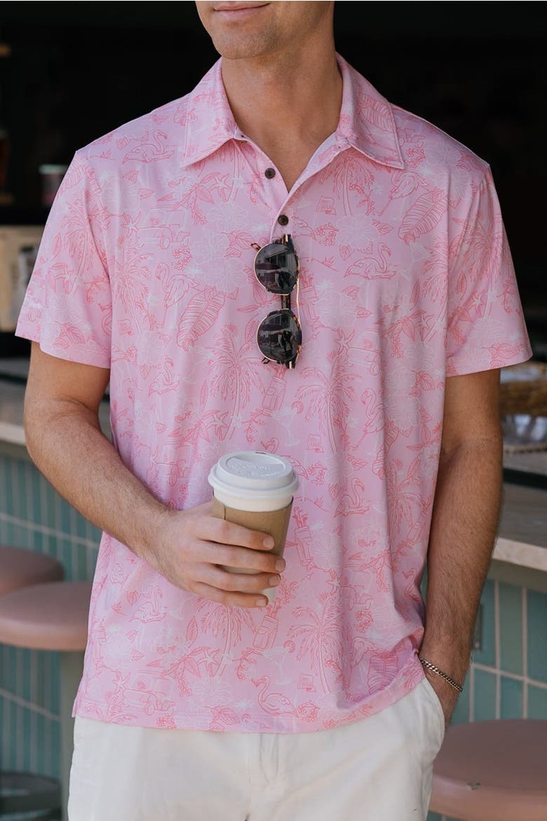 The 19th Hole - Pink Golf Shirt, Alternate, color, Pink