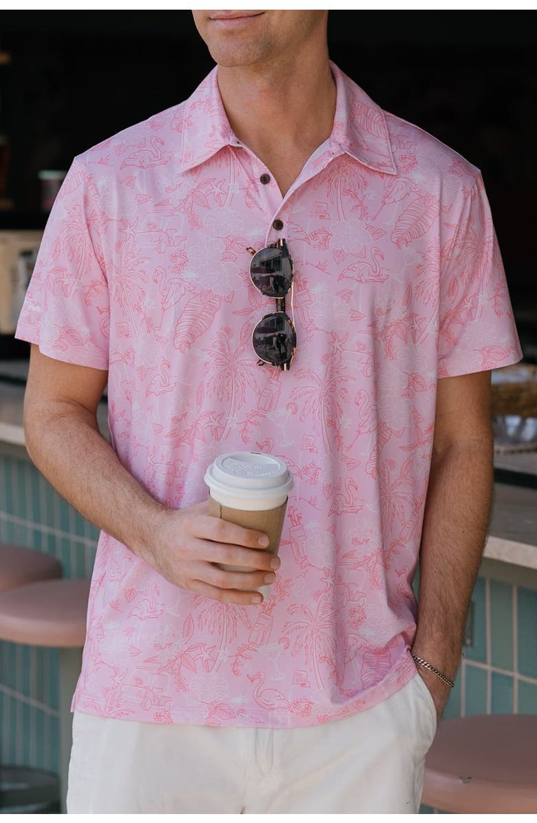 Kenny Flowers The 19th Hole - Pink Golf Shirt, Alternate, color, Pink