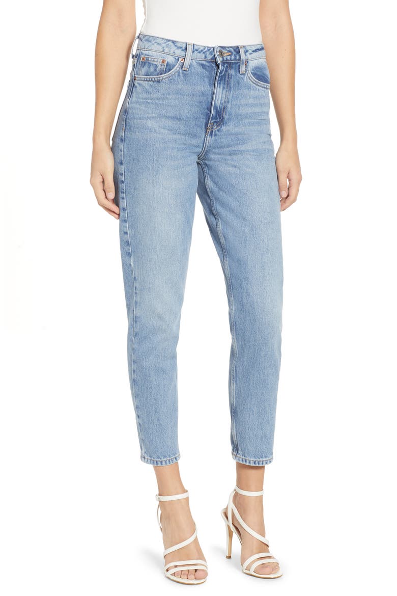 Autumn High Waist Mom Jeans, Main, color, LIGHT BLUE