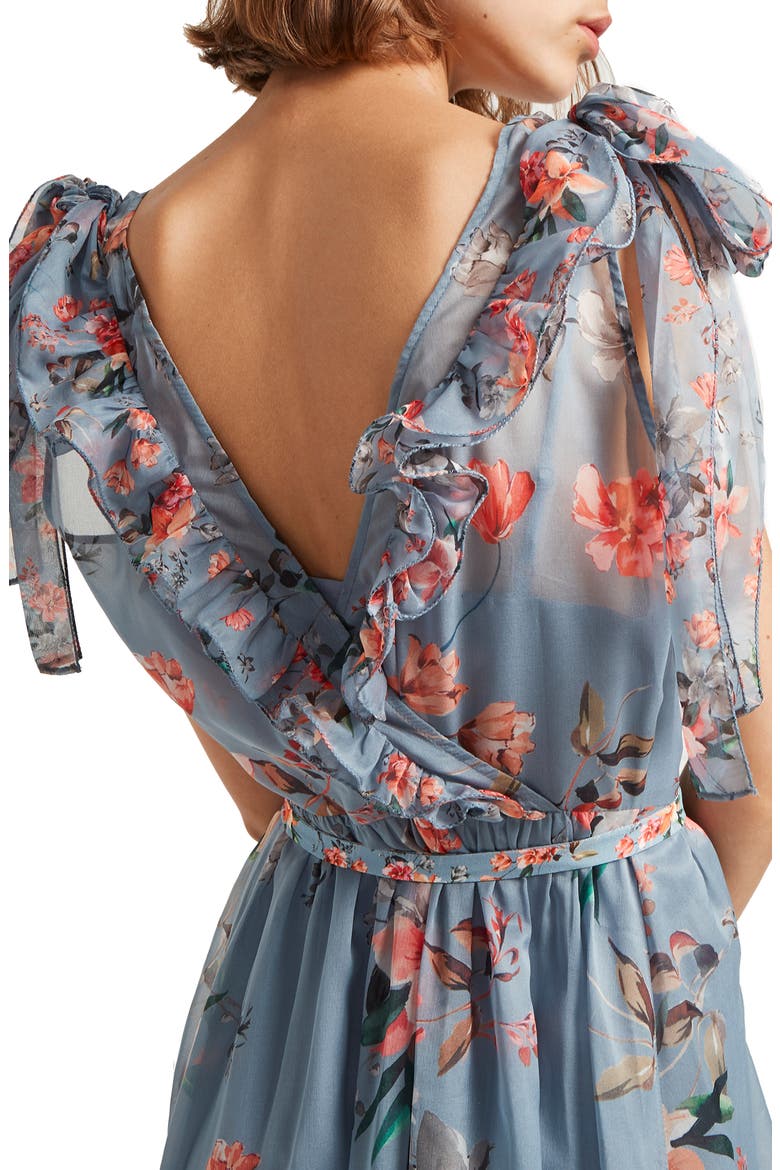 Cecile Floral Print Maxi Dress, Alternate, color, SUMMER SURF MULTI