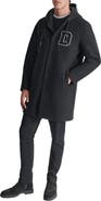 DKNY Logo Hooded Stadium Coat