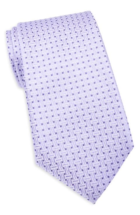 Basketweave Silk Tie