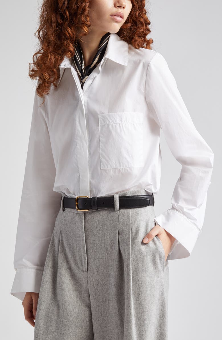 TWP Boyfriend Button-Up Shirt, Alternate, color, White