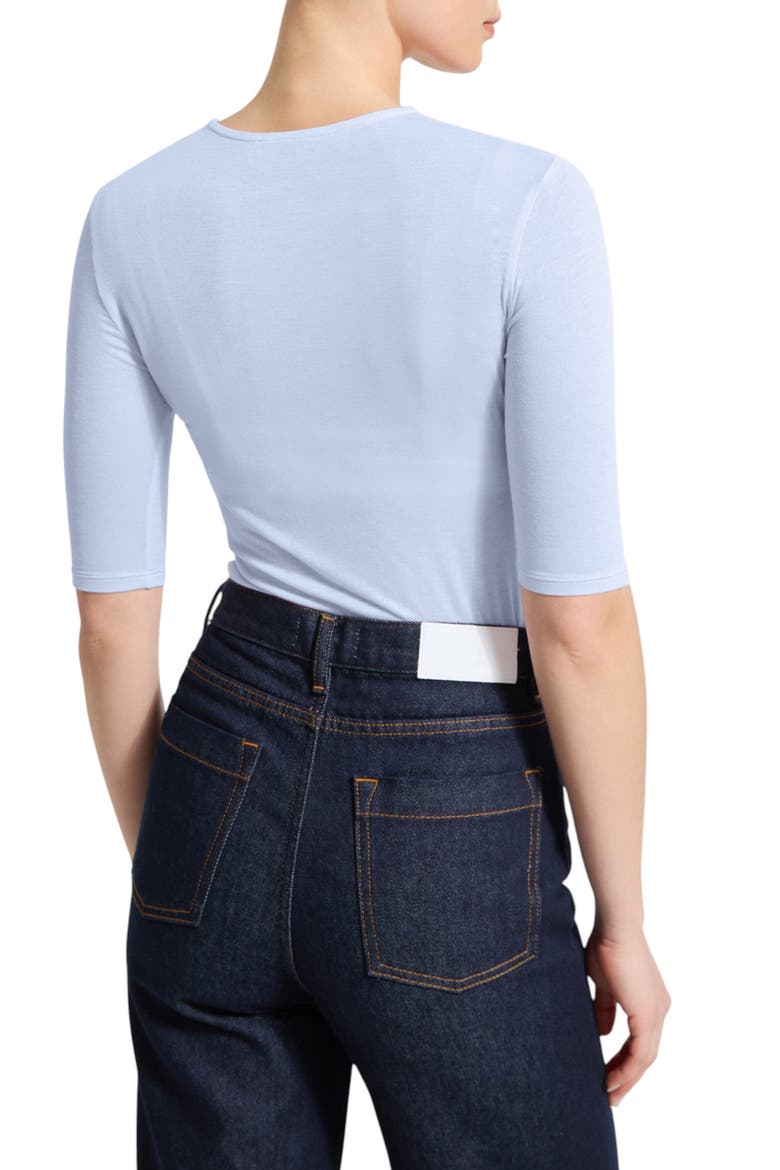 Frankie Sheer Jersey Top, Alternate, color, ICE BLUE