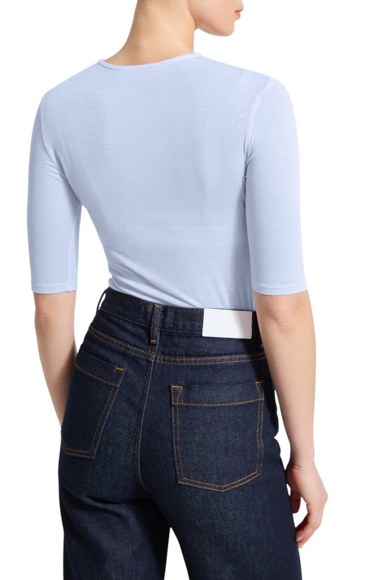 Marcella Frankie Sheer Jersey Top, Alternate, color, Ice Blue