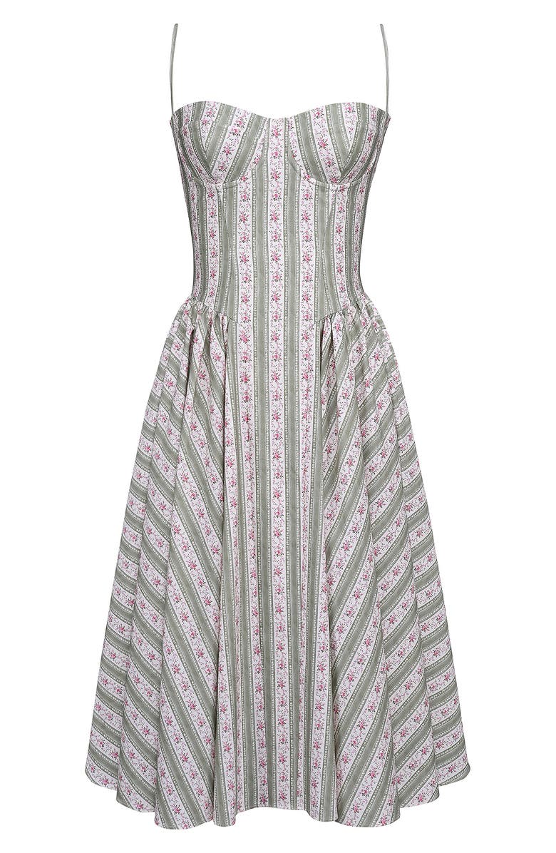 Mya Corset Sleeveless Midi Dress