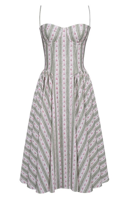 House Of Cb Mya Corset Sleeveless Midi Dress