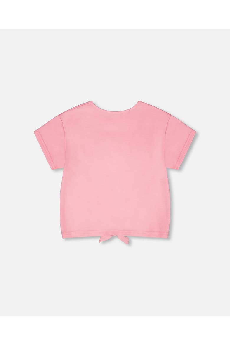 Organic Cotton Jersey Ice Cream T-Shirt with Tie at Waist, Alternate, color, Pink