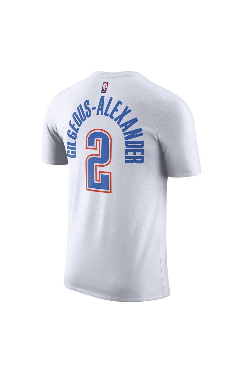 Nike Men's Nike Shai Gilgeous-Alexander White Oklahoma City Thunder 2023/24 Association Name & Number T-Shirt, Alternate, color, 