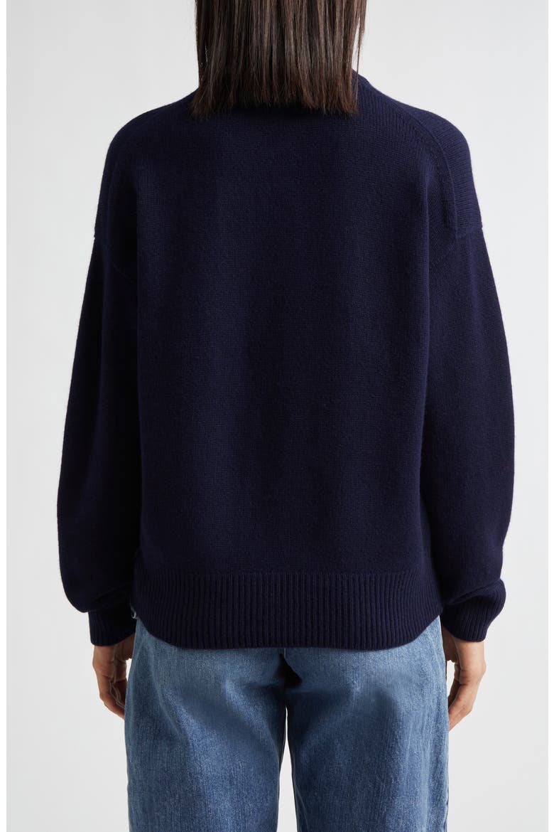 V-Neck Cashmere Sweater, Alternate, color, 888 NAVY