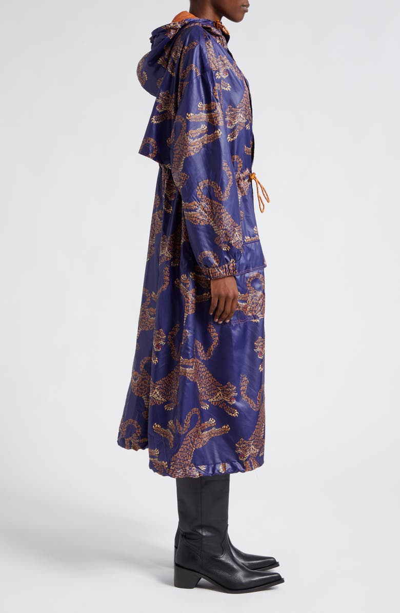 FARM Rio Leopard Drawcord Parka, Alternate, color, 