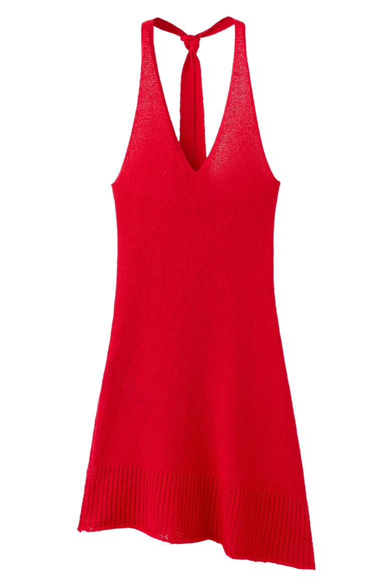 Knit Halter Dress, Alternate, color, RED