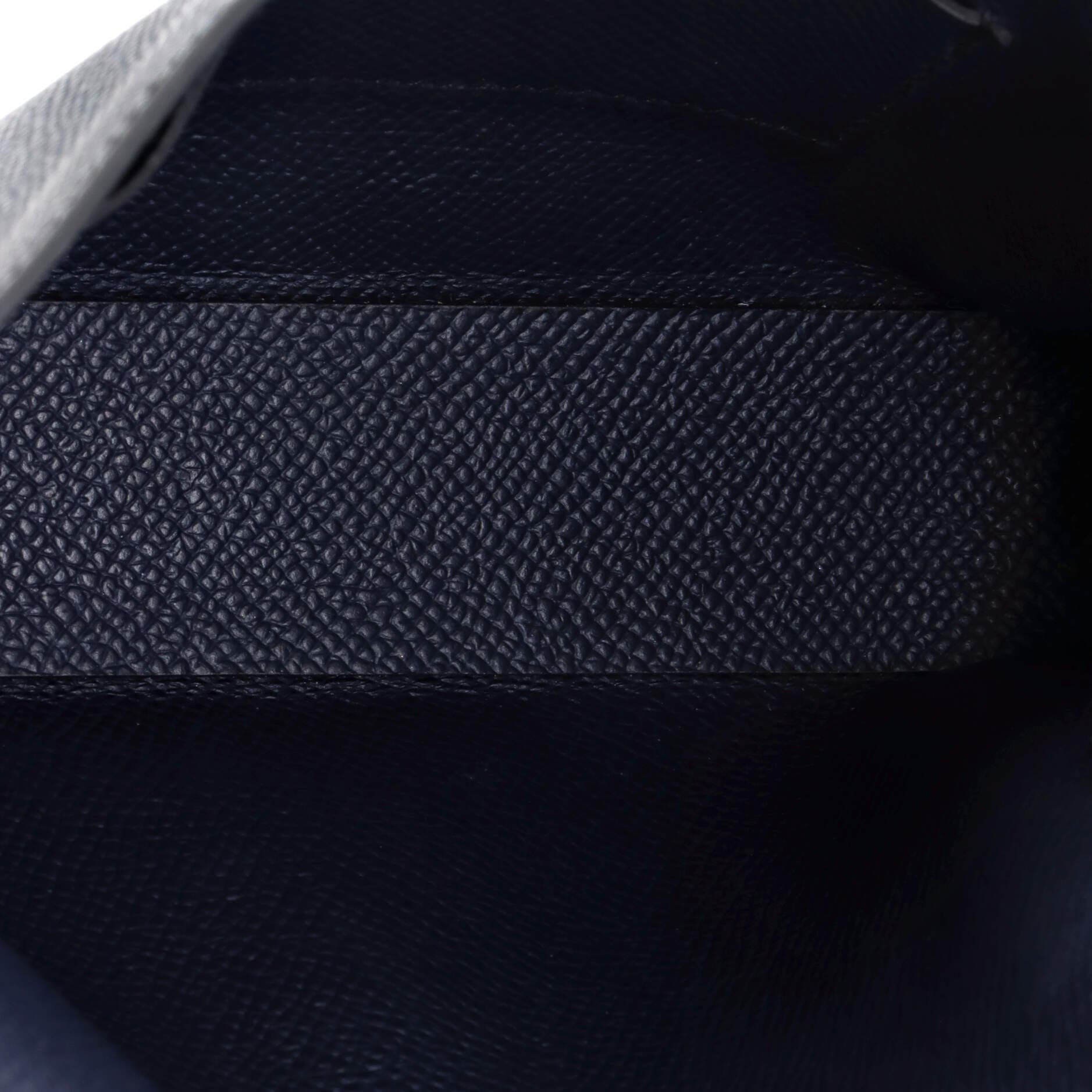 Pre-Owned Hermes Double Snap Pochette Crossbody Epsom, Alternate, color, Bleu Indigo