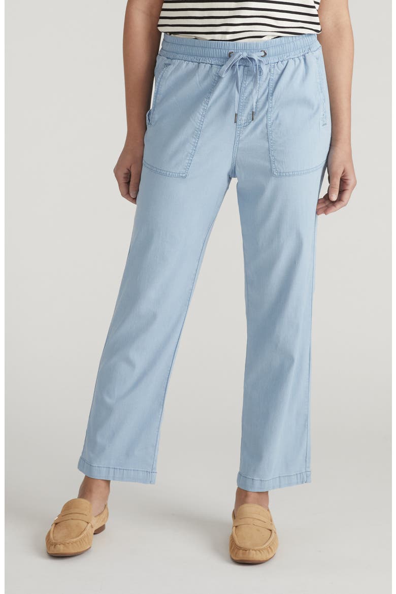 Perfect Tencel Chambray Pants, Main, color, PACIFIC BLUE