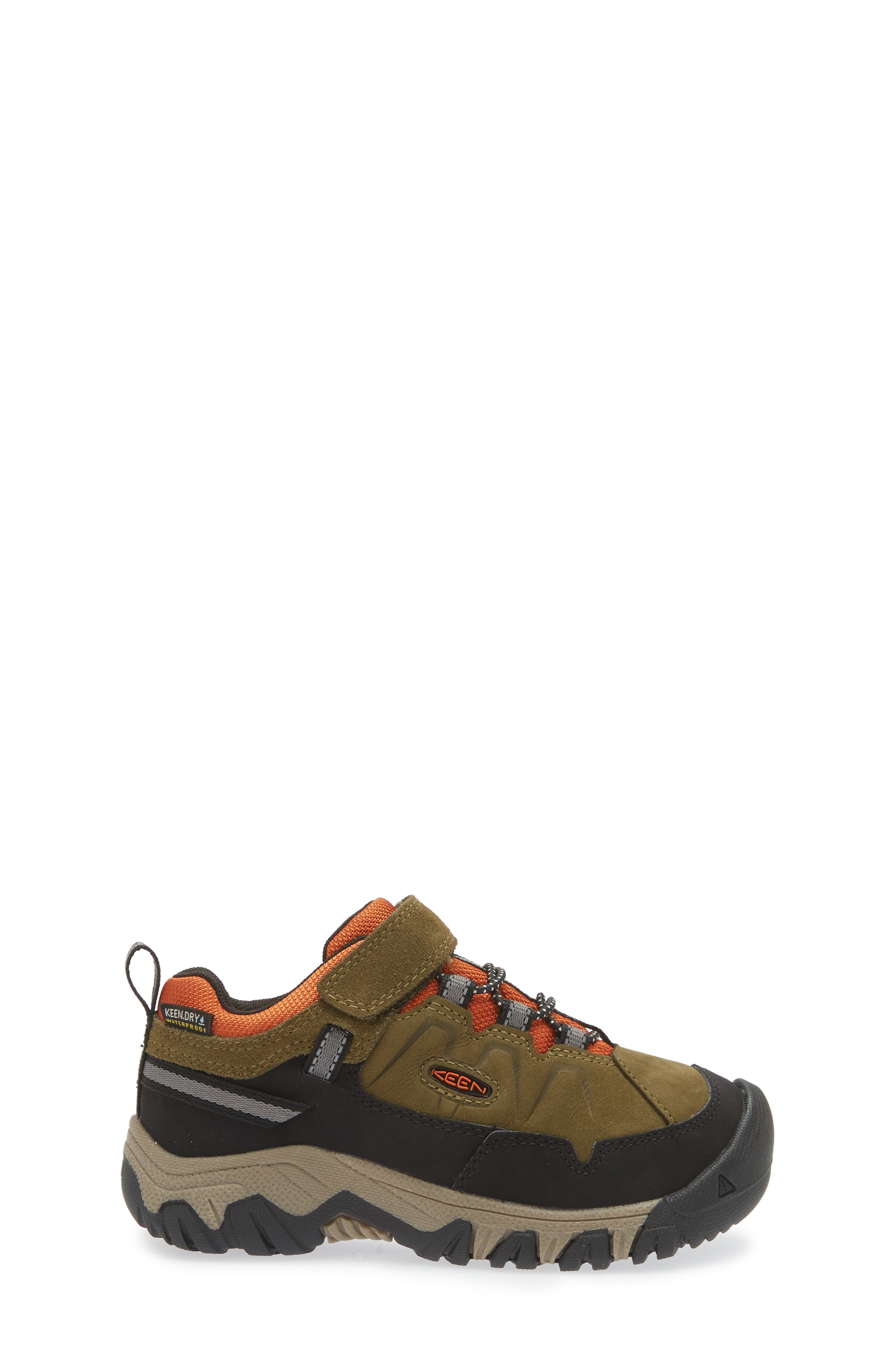 Kids' Targhee IV Waterproof Hiking Shoe, Alternate, color, DARK OLIVE/ GOLD FLAME