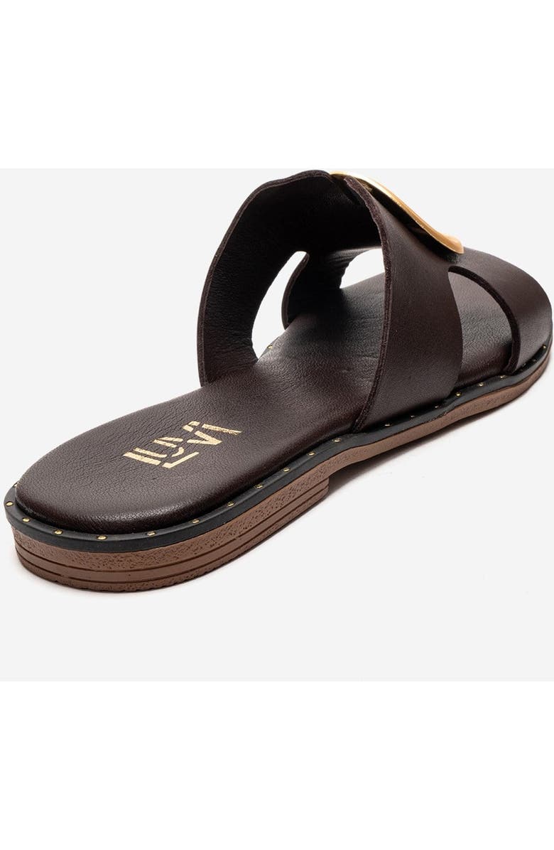 Forever & Always Shoes Nolita Leather Slide Sandal, Alternate, color, Brown