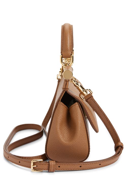 Dolce & Gabbana Dolce&gabbana Sicily Leather Top Handle Bag In Brown