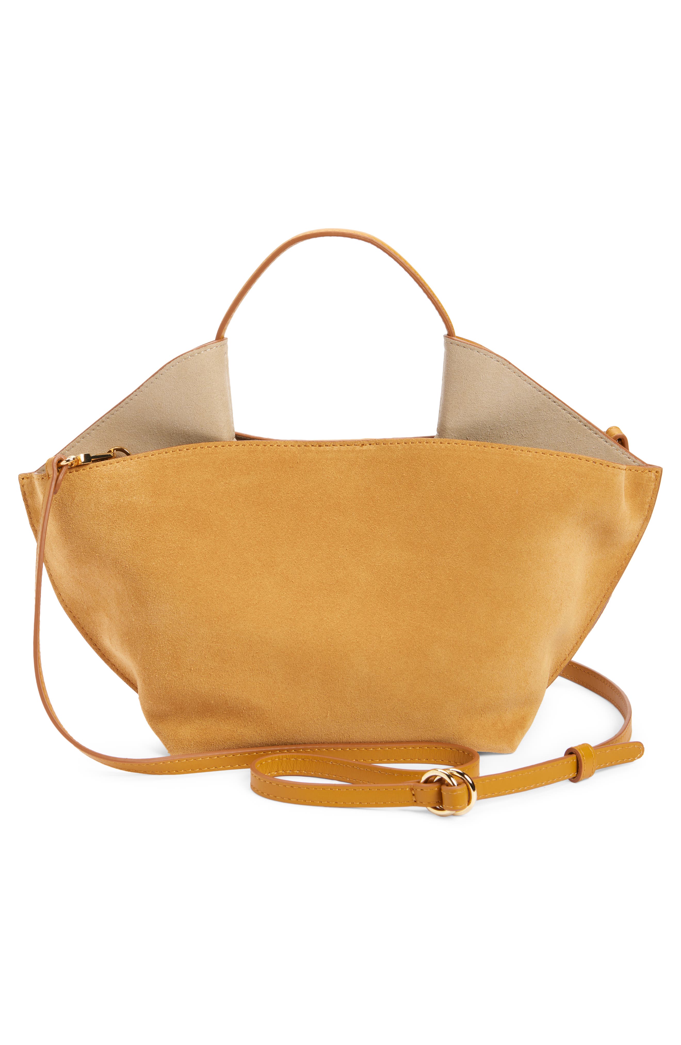Ree Projects Mini Ann Suede Tote, Alternate, color, Ochre