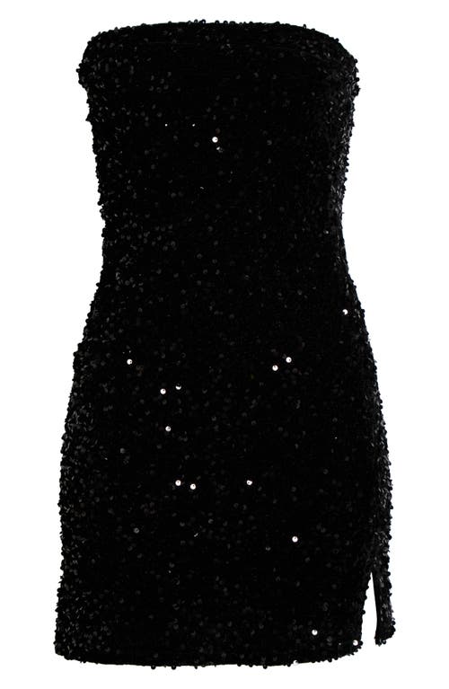 Bp. Strapless Sequin Minidress In Black