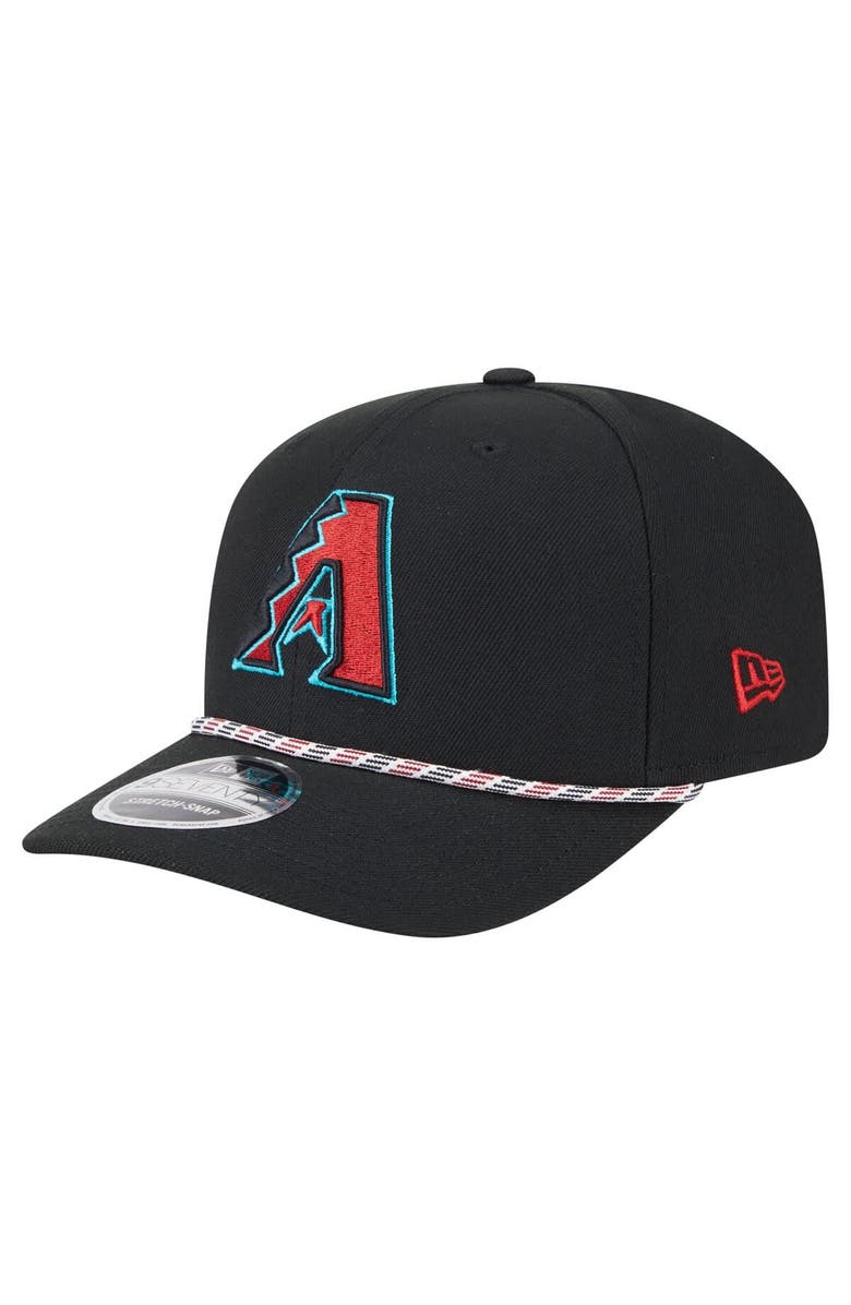 New Era Men's New Era Black Arizona Diamondbacks Multi-Rope 9SEVENTY Stretch-Snap Hat, Main, color, Black