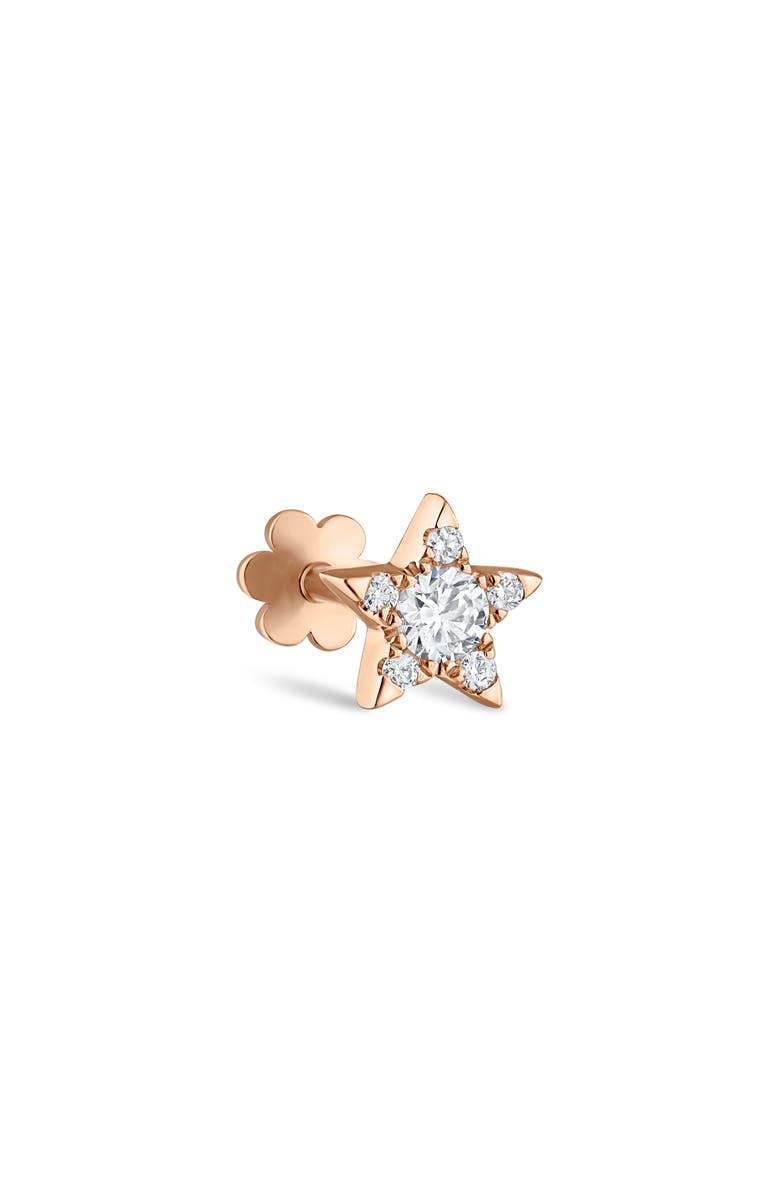 MARIA TASH Diamond Star Threaded Stud Earring, Alternate, color, Rose Gold