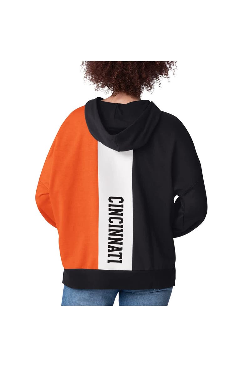 Women's Starter Black Cincinnati Bengals Power Move Long Sleeve Pullover Hoodie, Alternate, color, Black