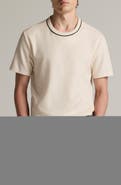 Vince Tipped Pima Cotton Crewneck T-Shirt