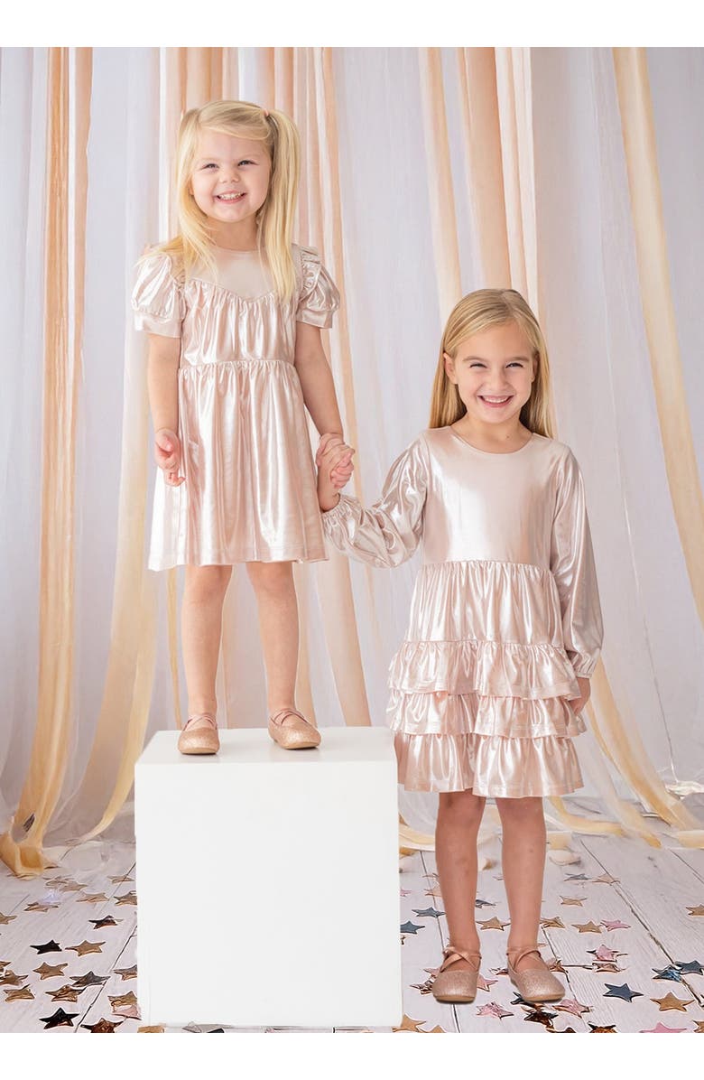 Isobella & Chloe Golden Glow Pink Dress, Alternate, color, Pink