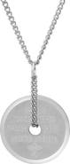 STEELTIME Men's Stainless Steel Shield Pendant Necklace