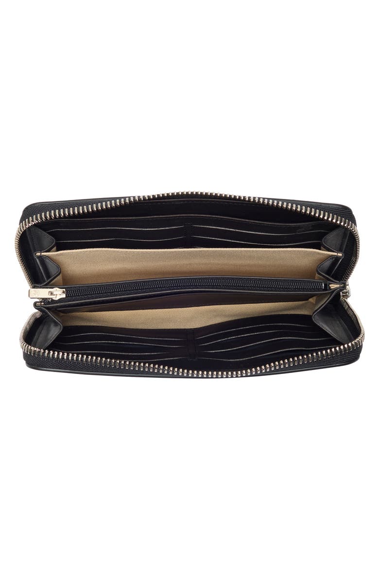 Heritage Zip Around Wallet, Alternate, color, BLACK