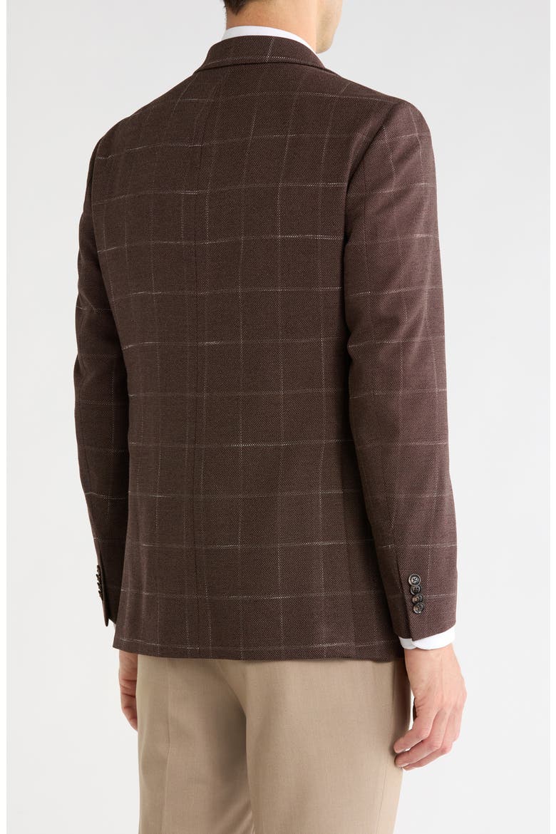 Windowpane Sport Coat, Alternate, color, BROWN WINDOW