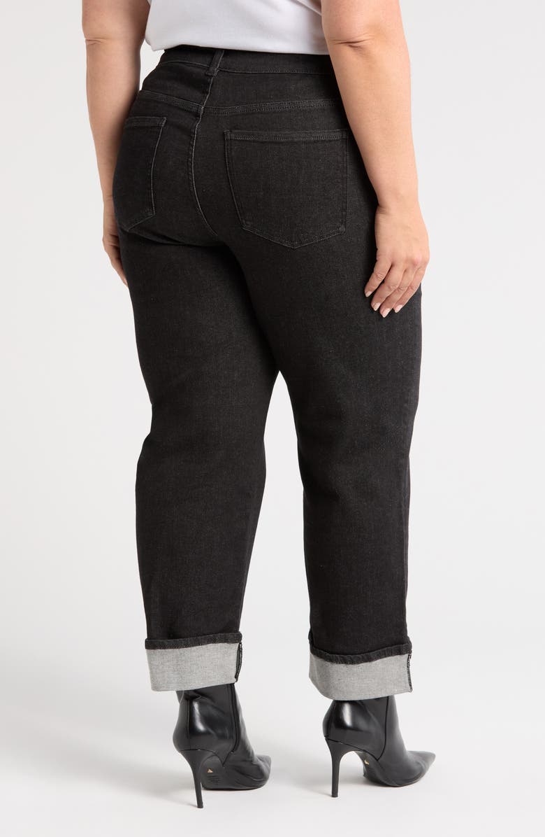 Universal Standard Stevie Cuff Jeans, Alternate, color, Black Selvedge