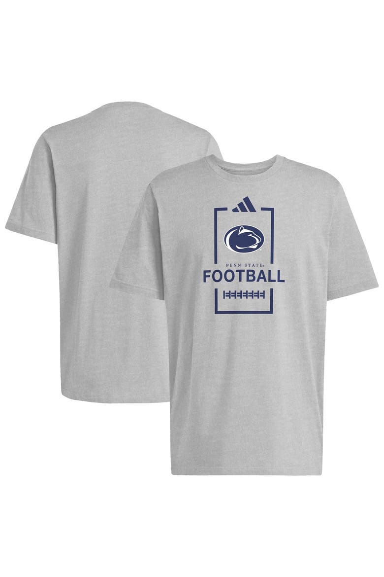 Men's adidas Gray Penn State Nittany Lions Football Cotton T-Shirt, Main, color, Gray