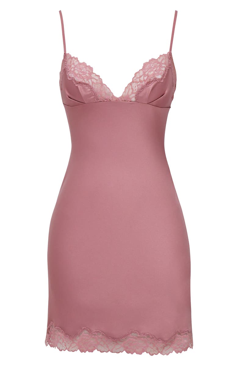 HOUSE OF CB Nia Lace Slipdress, Alternate, color, Clay