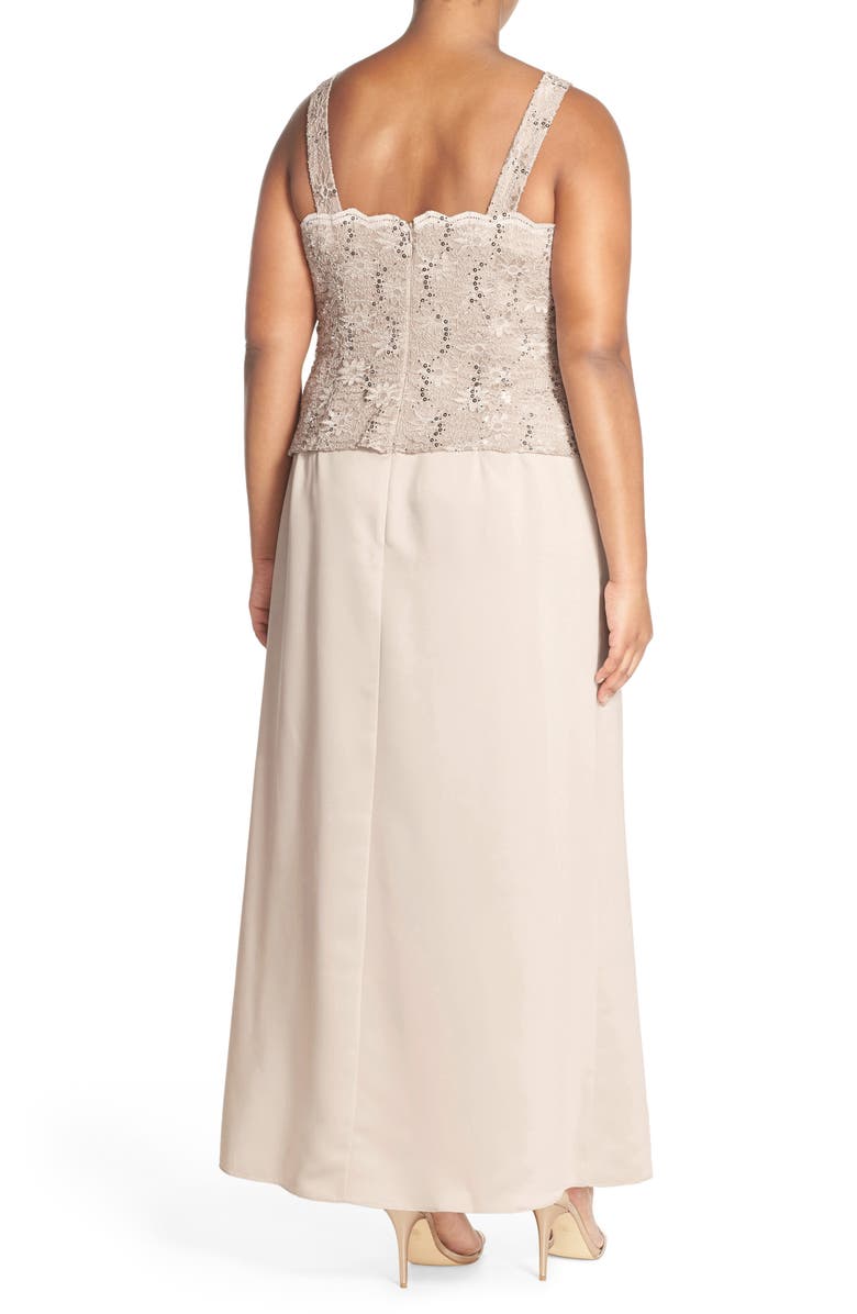 Alex Evenings Alex Evening A-Line Gown & Lace Jacket, Alternate, color, 