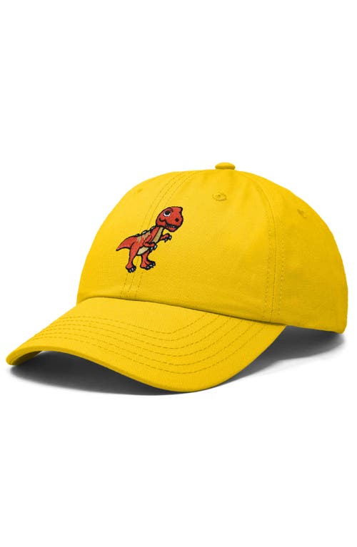 Dalix T-rex Embroidered Casual Cap In Gold