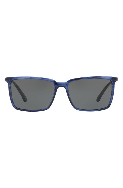 58mm Rectangular Sunglasses